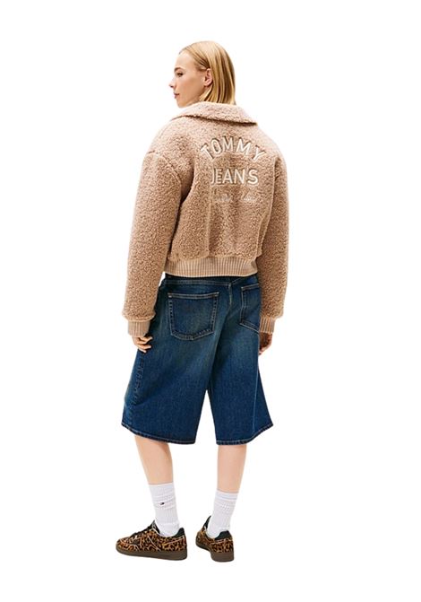 Bomber stile college in sherpa con logo MALTED MILK Tommy Hilfiger | DW0DW21666GUQ